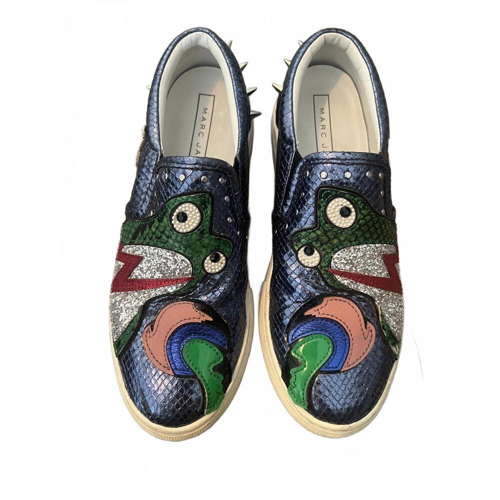 Marc Jacobs Mercer Frog Skate Slip-On Sneakers - Blue